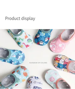Variety of colorful cartoon non-slip indoor toddler socks for babies