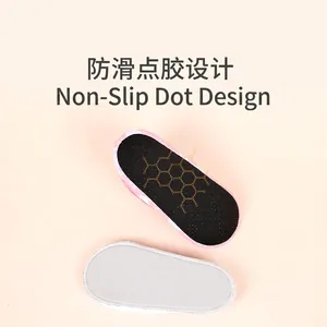 Infant anti-slip floor socks with dotted rubber soles for safe indoor walking and play