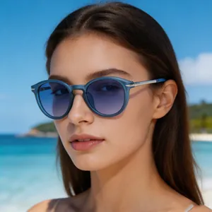 Vintage Round Frame Sunglasses For Women Men Retro Metal Hinge UV400 Protection Outdoor Driving Fashion Eyewear DB1049