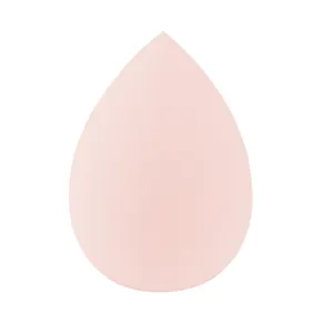 Suave esponja de maquillaje rosa pálido en forma de lágrima para aplicación cosmética húmeda y seca