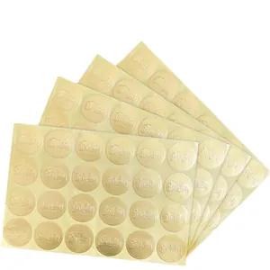 Premium gold embossed Happy Birthday seal stickers for gift packaging and envelope decor