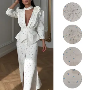 Abito a Camicia da Donna Elegante con Scollo a V Manica Lunga Tinta Unita Vita Alta con Cintura Spacco Laterale Maxi Abito alla Moda