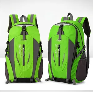 Vibrant green outdoor hiking backpack with large capacity and multi-compartment design