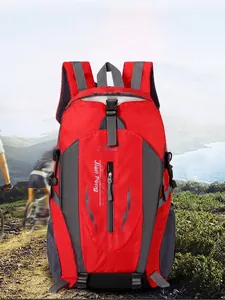 Professional red water-repellent cycling backpack for outdoor hiking and travel.
