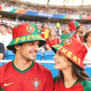 Portugal national team flag bucket hat for 2026 football fans with crest design