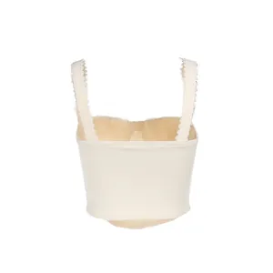 Detailed back view of elegant cream camisole featuring delicate lace trim on straps