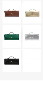 Elegant faux snake skin baguette clutch bags in various colors for evening parties