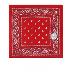 Rotes Paisley-Bandana-Halstuch für Haustiere oder persönliches Styling, 55 cm quadratisch.