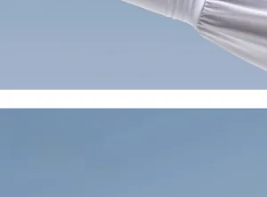Close-up view of the elastic cuff on white ice silk UV sun protection arm sleeves