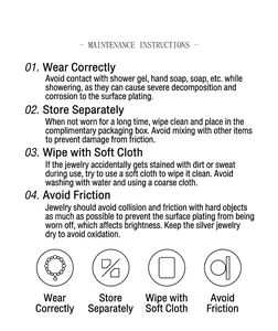 Stainless steel jewelry maintenance guide and care instructions for longevity