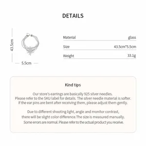 Product details for the French vintage firework pearl necklace with size and glass material