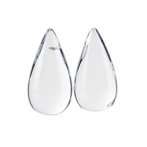 Pendientes de gota de resina transparente con agujas de plata, diseño elegante minimalista