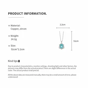 Detailed product specifications for the elegant star pendant necklace with dimensions.