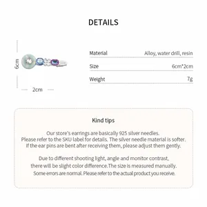 Detailed product specifications and dimensions for the resin flower duckbill hair clip.
