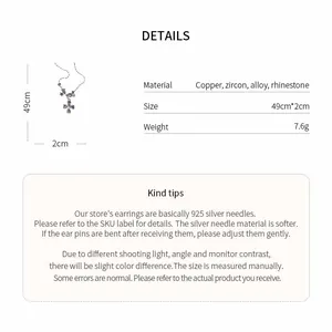 Product details showing size and material for heart cross necklace and zircon bracelet set