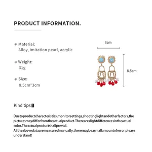Vintage ethnic sun lock earrings product information with size and weight details