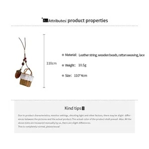 Detail view showing material specs and dimensions for the acorn basket pendant necklace