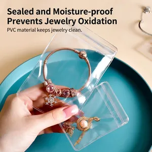 Transparent PVC anti-oxidation sealing bags for jewelry storage and moisture protection