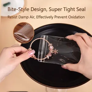 Professional anti-oxidation clear plastic jewelry seal bag for bracelets and earrings