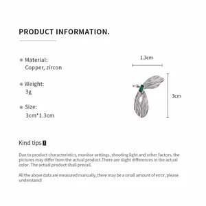 Detaillierte Spezifikationen für Zirkon Schmetterling Ohrmanschette mit Info