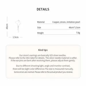 Technical specifications of French style zircon pearl necklace with copper base