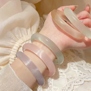 Elegantes pulseras de piedra ojo de gato en colores pastel para mujer