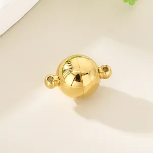 Fermoir magnétique sphérique doré de qualité pour la création de bijoux DIY et chaînes