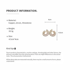 Spécifications détaillées des boucles d'oreilles gouttes géométriques en zircon