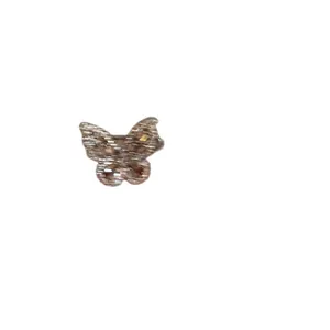 Elegant zircon butterfly ear cuff for non-pierced ears in minimalist silver style