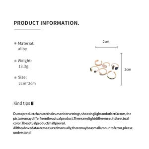Specifiche per anelli geometrici in lega con dettagli su peso, materiale e dimensioni