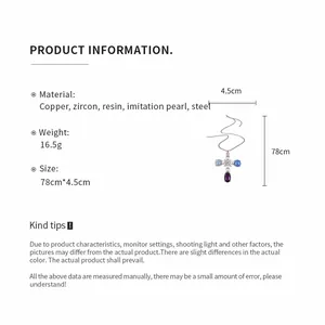 Product information and specifications for the zircon resin cross pendant necklace
