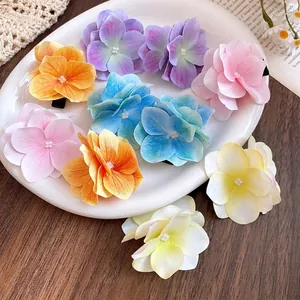 Fermaglio per Capelli in Tessuto Floreale per Donna Fatto a Mano Fiore Dolce Fermaglio a Becco d'Anatra Francese Elegante Perla Artificiale Accessori per Capelli