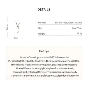 Detailed specifications of the Bohemian long necklace with material and size information