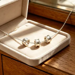 Collana con Perline a Foro Largo Cavo in Acciaio Inossidabile per Donna Accessori per Gioielli con Ciondolo a Vita Minimalista DIY