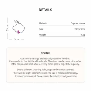 Detailed view of zircon butterfly bracelet with material and size specifications