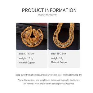 Detailed size and weight information for vintage pleated copper necklace and bracelet set.
