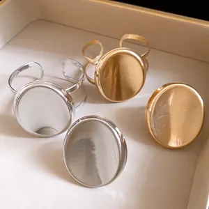 Bracelet Jonc Ouvert Ovale en Métal Mode Européenne Américaine Minimaliste en Fer Électroplaqué Bijoux pour Femmes Fête Quotidien Bijoux de Main