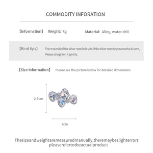 Bowknot rhinestone open ring product information with dimensions and material details