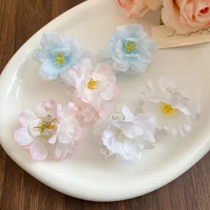 Exquisite Forest Style Fabric Flower Hair Clip Elegant Duckbill Side Clip Floral Headwear For Women Daily Wedding Party Accessory