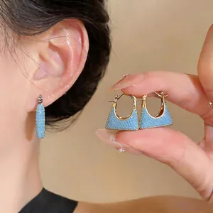18K Vergoldet Zirkonia Quadratische Ohrstecker Koreanischer Minimalistischer Stil Ohrringe Für Damen 925 Sterlingsilber Stift