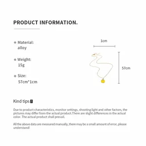 Detailed dimensions and product information for the enamel pumpkin pendant necklace