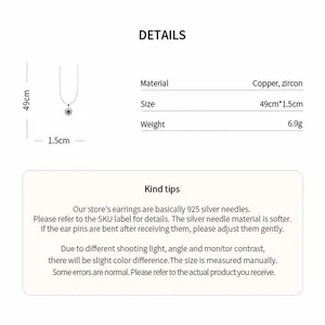 Detailed product specifications for the copper necklace with a zircon apple hollow pendant