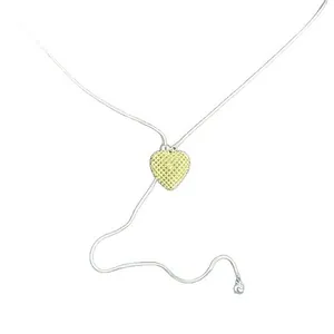 Elegant hollow heart pendant necklace with silver chain in Korean ins style