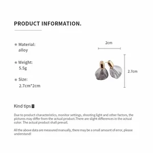 Spécifications techniques des boucles d'oreilles vintage en alliage avec dimensions