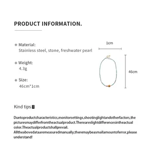 Detailed specification sheet for vintage beaded necklace with material and size info