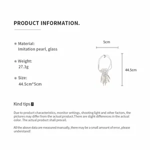 Información detallada del producto para el collar de perlas de doble capa.