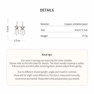 Spécifications détaillées des boucles d'oreilles étoiles de mer à pompon