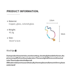Specifiche dettagliate su dimensioni e materiali per collana di fiori colorati