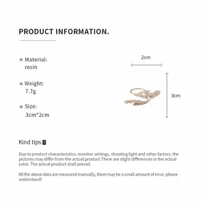 Detailed product information for gold leaf bangle showing size dimensions and 7.7g weight specs