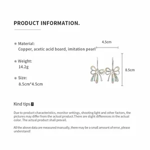 Detaillierte Produktinformationen für Schleifen-Ohrringe inklusive Größe und Material